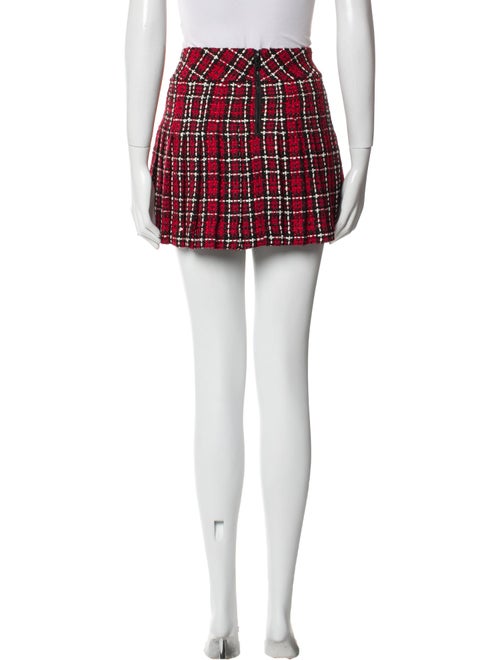 Alice + Olivia Plaid Print Mini Skirt