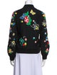 Alice + Olivia Silk Floral Print Bomber Jacket