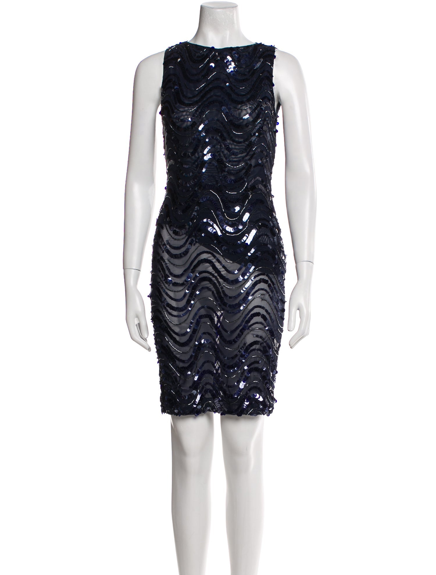 Alice + Olivia Bateau Neckline Mini Dress