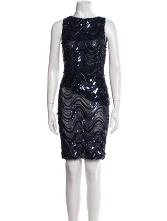 Alice + Olivia Bateau Neckline Mini Dress