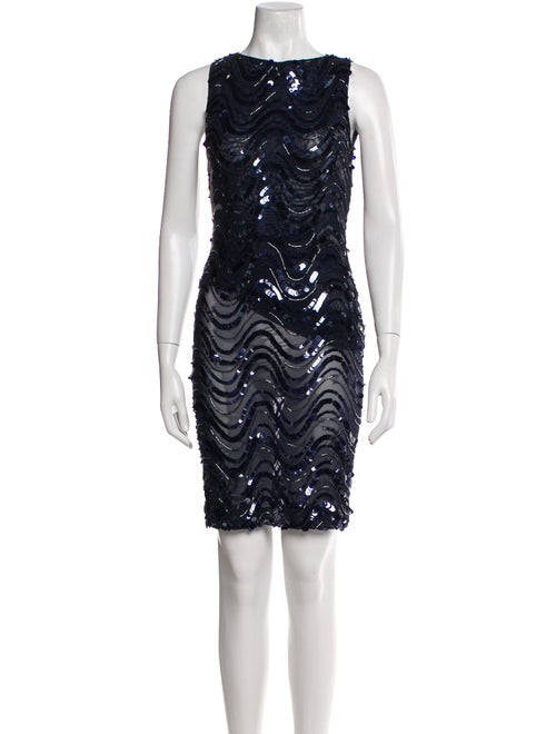 Alice + Olivia Bateau Neckline Mini Dress