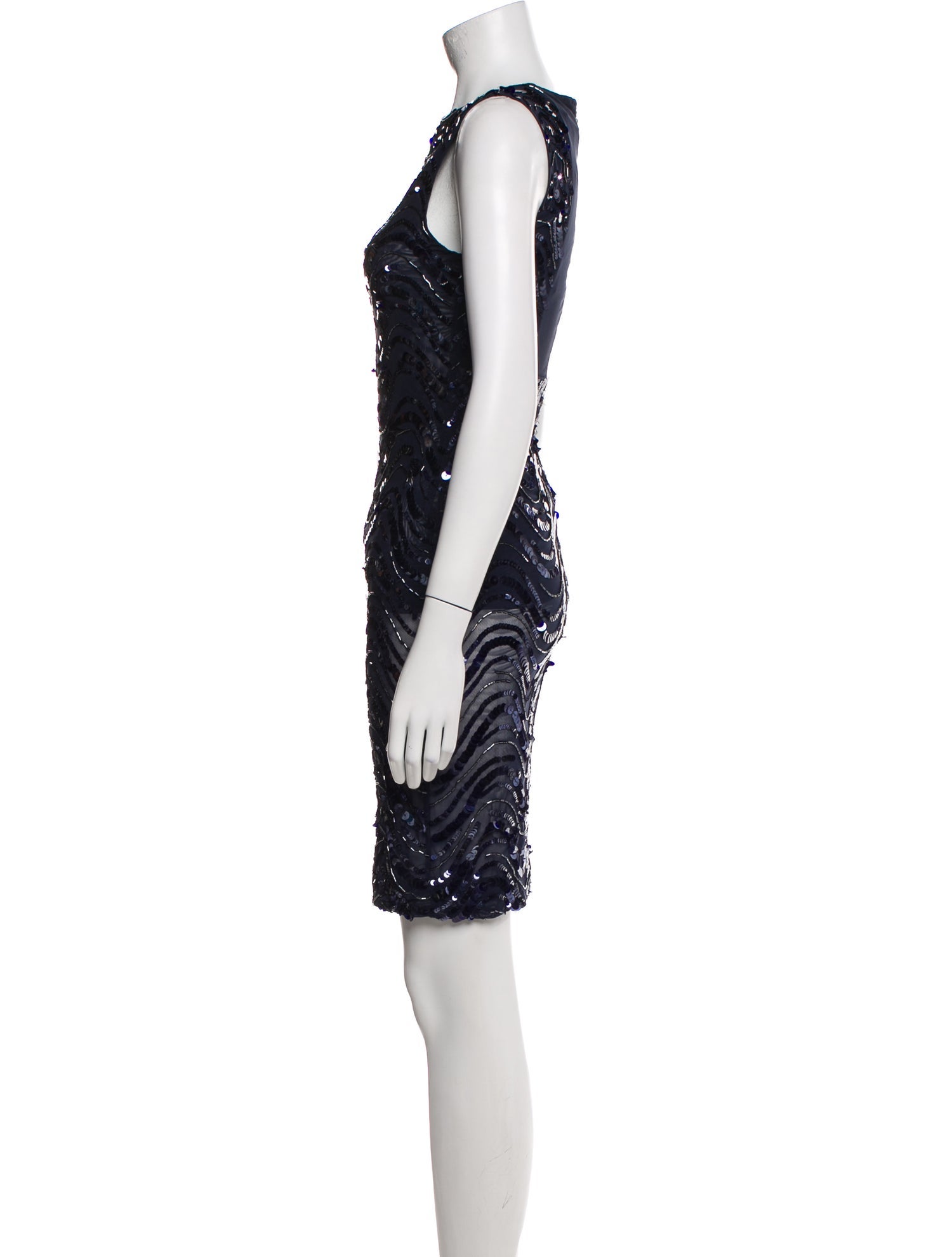 Alice + Olivia Bateau Neckline Mini Dress