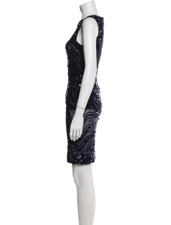 Alice + Olivia Bateau Neckline Mini Dress