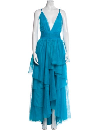 Alice + Olivia V-Neck Long Dress