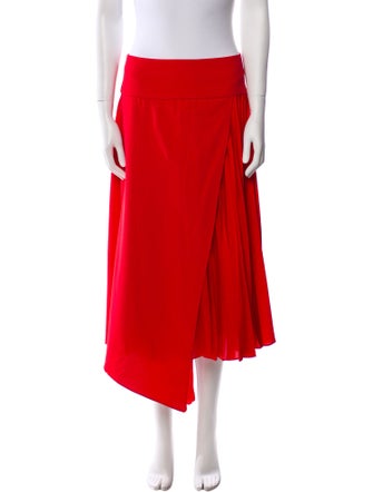 Alice + Olivia Pleated Accents Midi Length Skirt