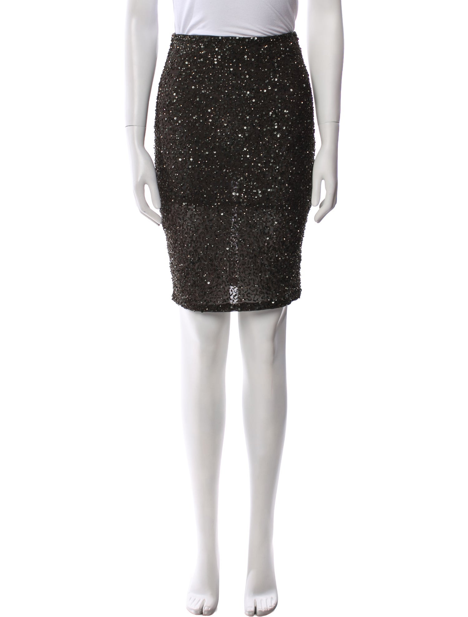 Alice + Olivia Sequin Embellishments Knee-Length Skirt