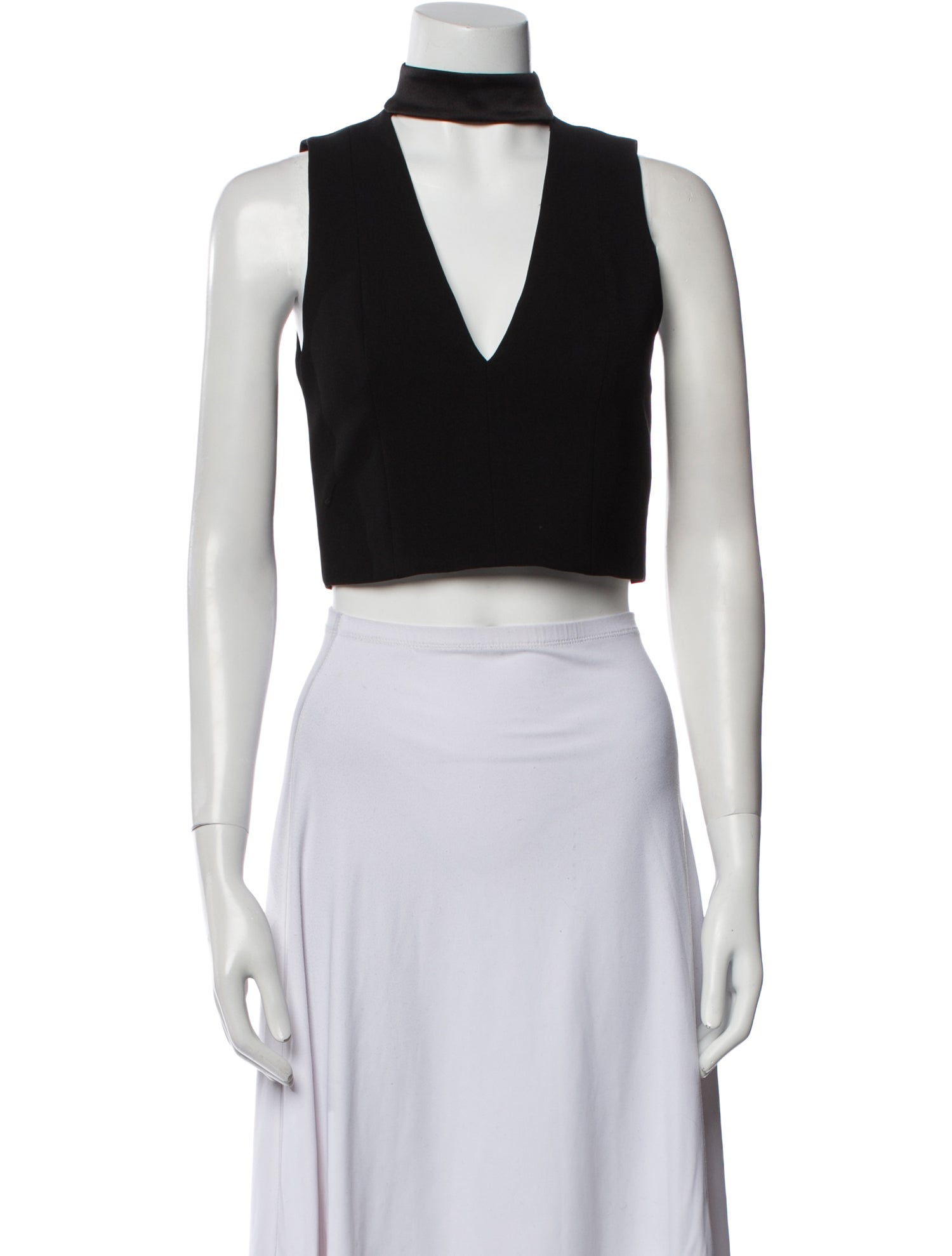 Alice + Olivia V-Neck Sleeveless Crop Top