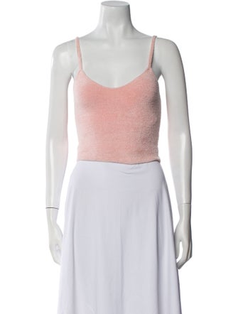 Alice + Olivia Scoop Neck Sleeveless Crop Top