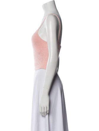 Alice + Olivia Scoop Neck Sleeveless Crop Top