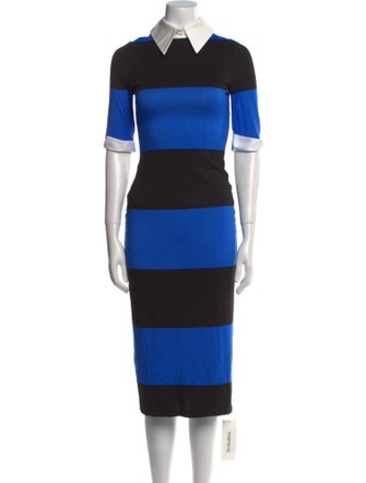 Alice + Olivia Striped Midi Length Dress