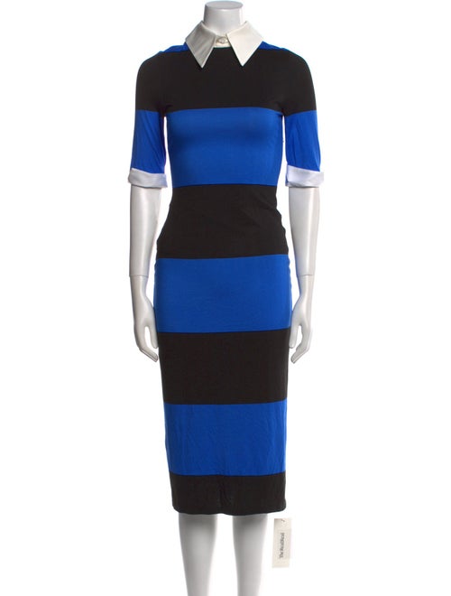 Alice + Olivia Striped Midi Length Dress