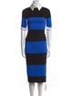 Alice + Olivia Striped Midi Length Dress