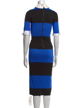 Alice + Olivia Striped Midi Length Dress