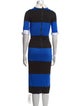Alice + Olivia Striped Midi Length Dress