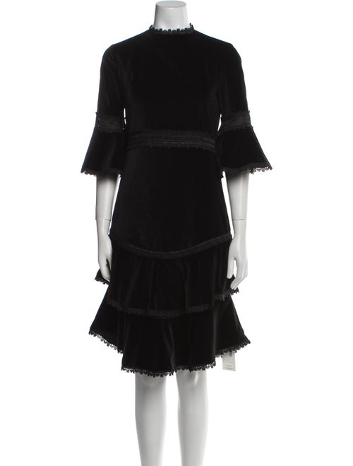 Alice + Olivia Mock Neck Knee-Length Dress