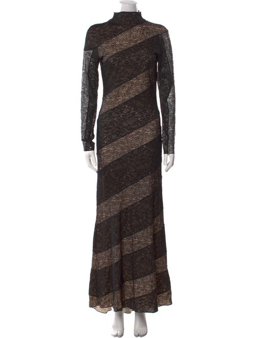 Alice + Olivia Lace Pattern Long Dress