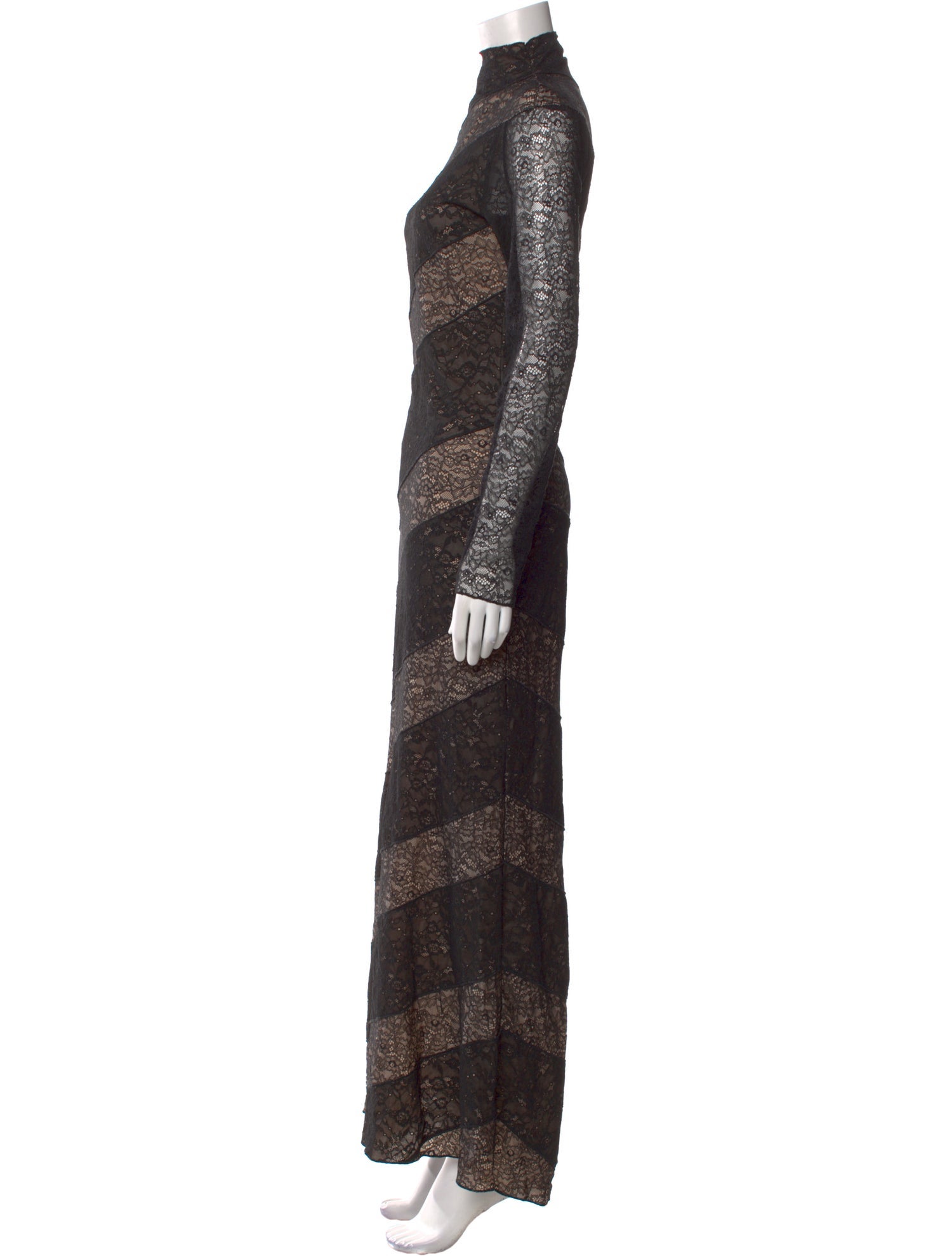 Alice + Olivia Lace Pattern Long Dress