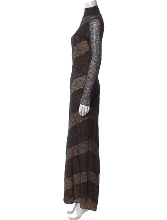 Alice + Olivia Lace Pattern Long Dress