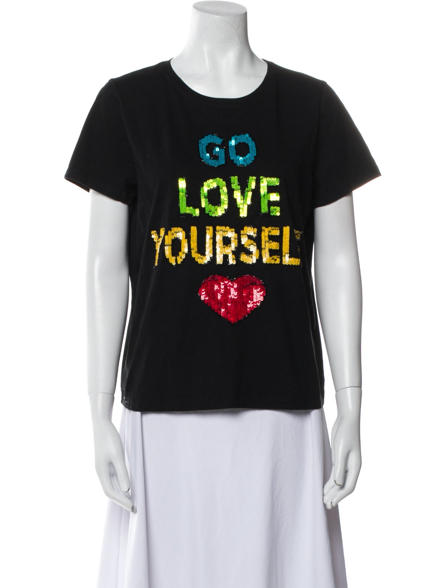 Alice + Olivia Graphic Print Crew Neck T-Shirt