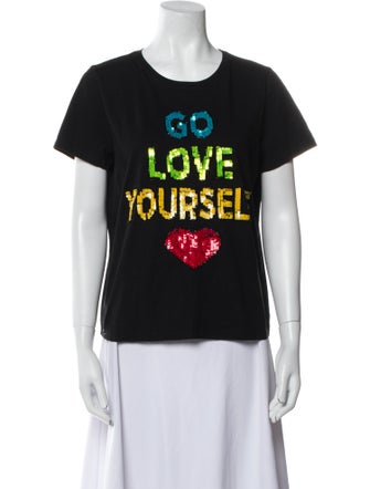 Alice + Olivia Graphic Print Crew Neck T-Shirt