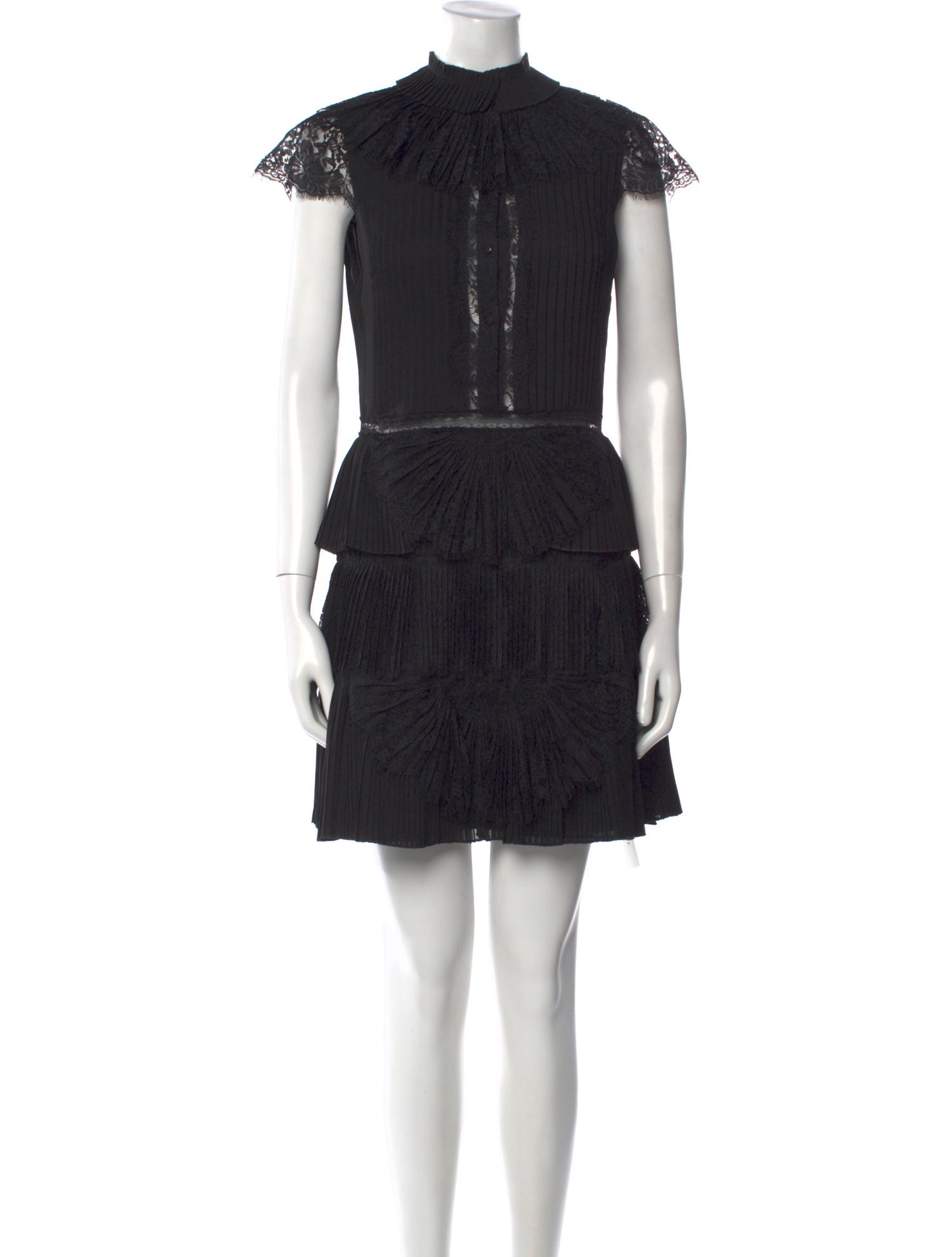 Alice + Olivia Mock Neck Mini Dress