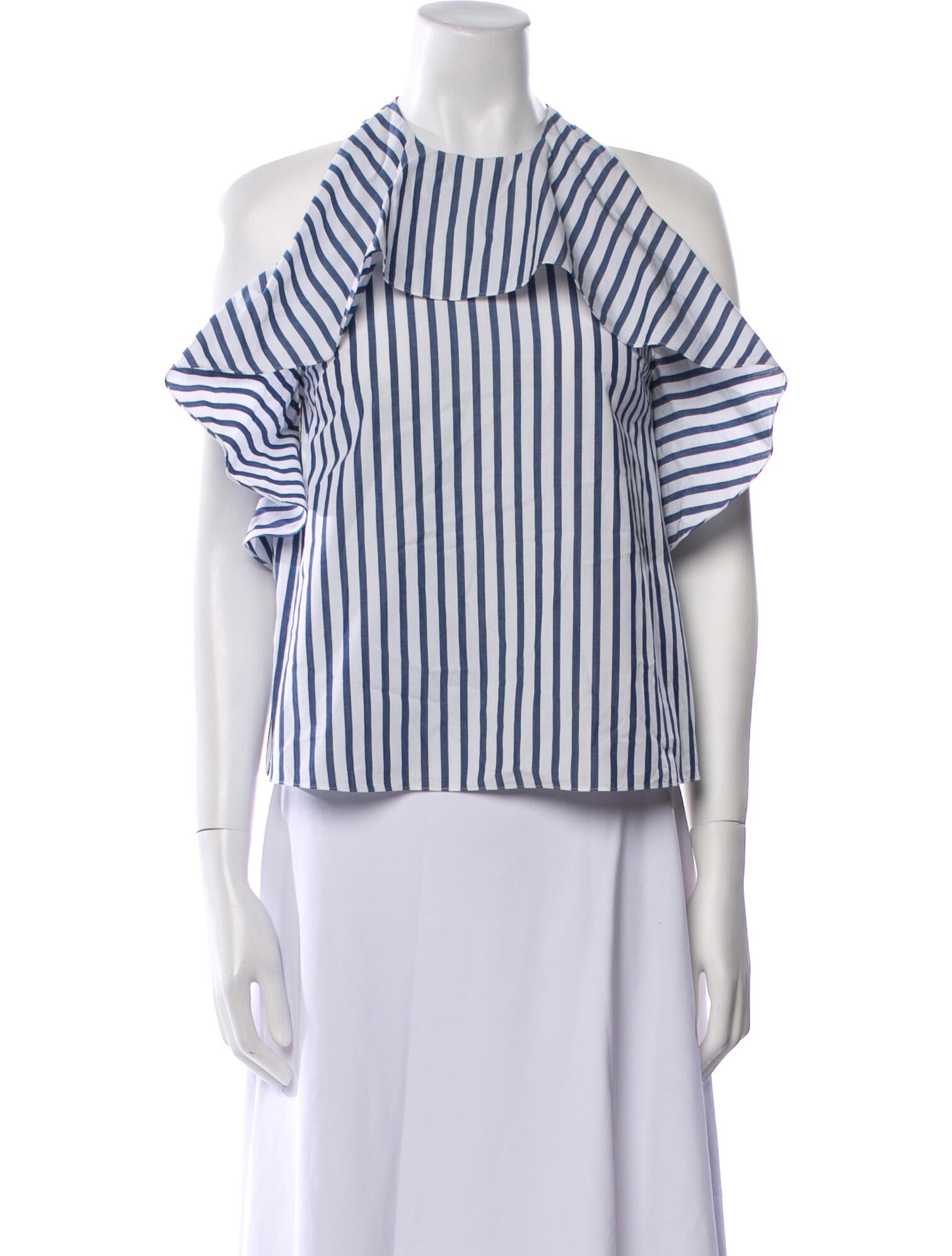 Alice + Olivia Striped Crew Neck Blouse