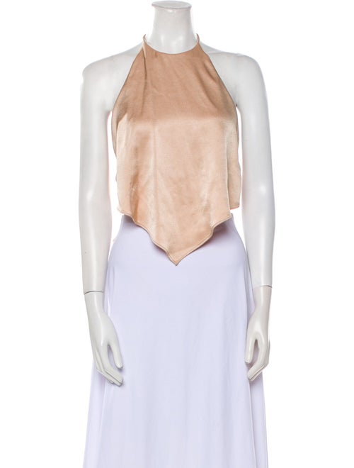 Alice + Olivia Halterneck Sleeveless Crop Top