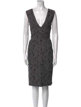 Alice + Olivia Lace Pattern Knee-Length Dress