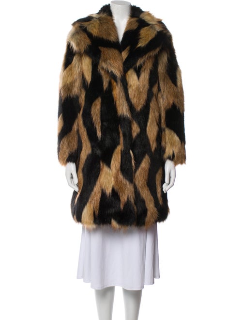 Alice + Olivia Animal Print Faux Fur Coat