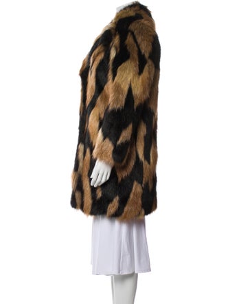 Alice + Olivia Animal Print Faux Fur Coat