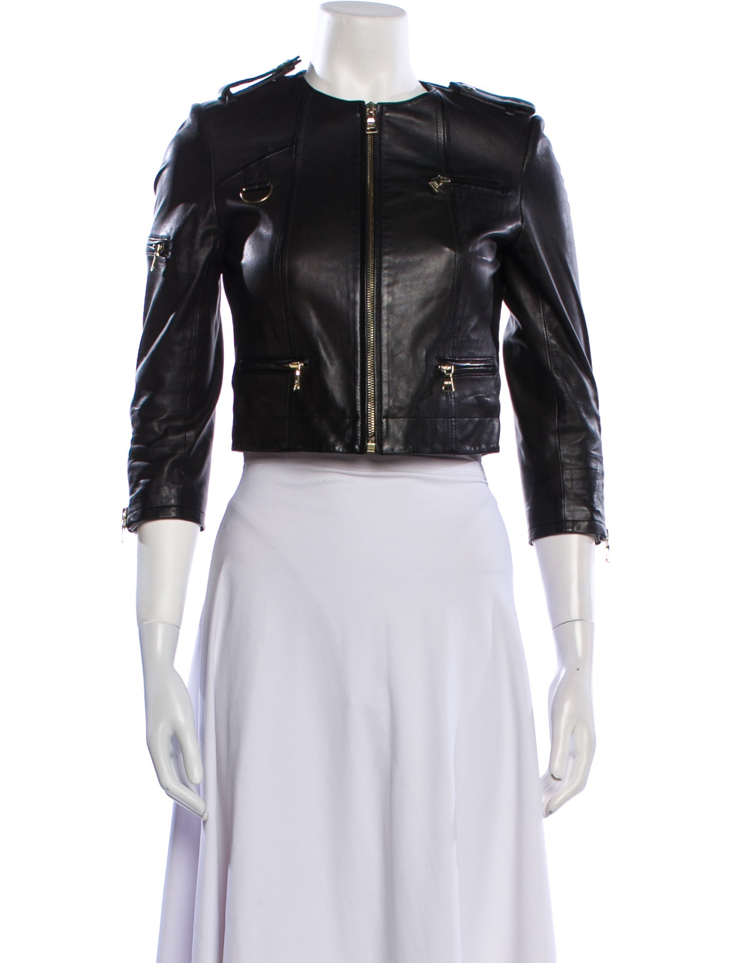 Alice + Olivia Leather Biker Jacket
