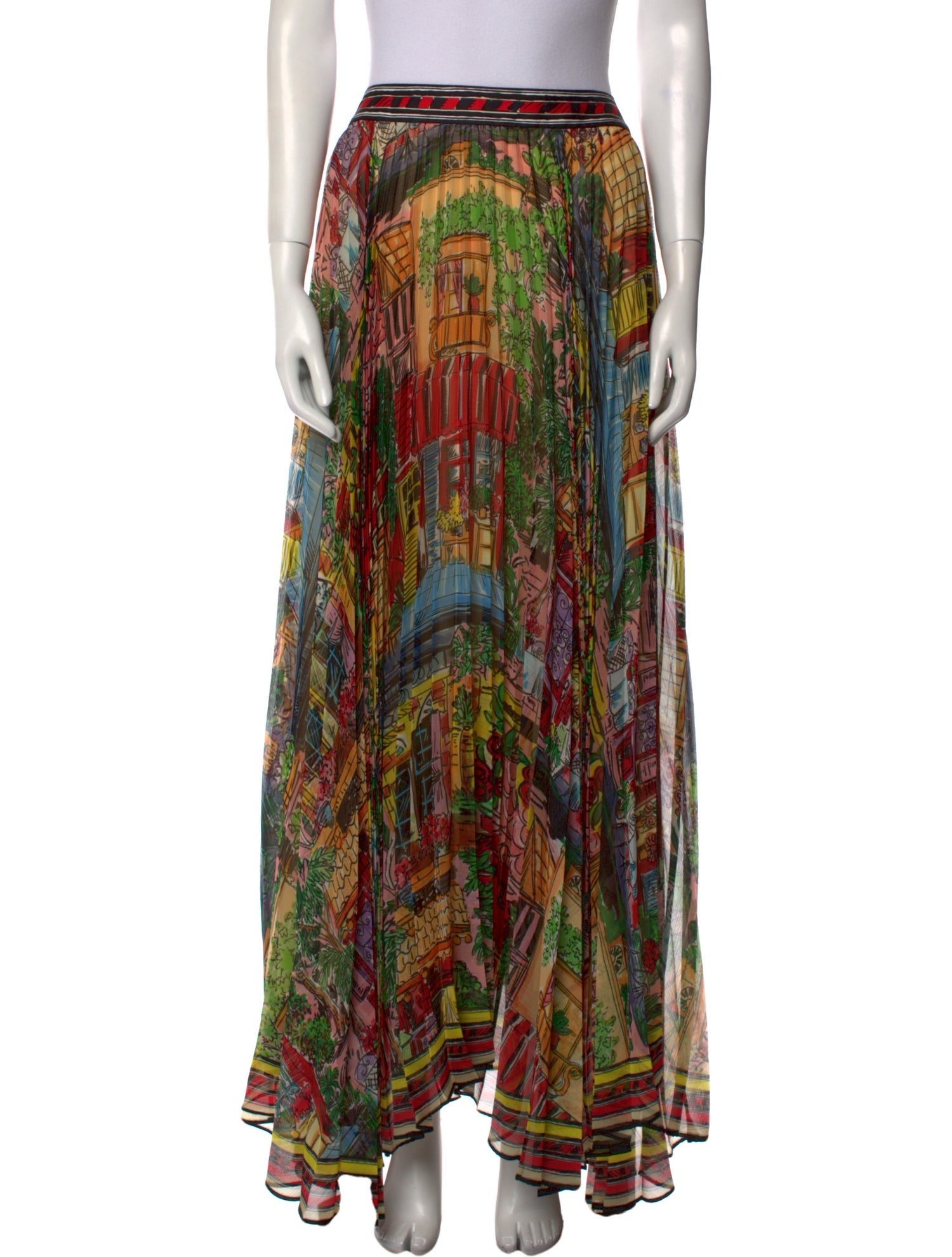 Alice + Olivia Printed Long Skirt