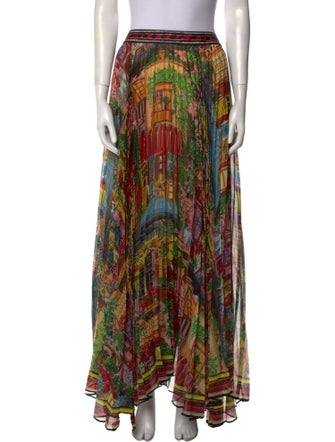 Alice + Olivia Printed Long Skirt