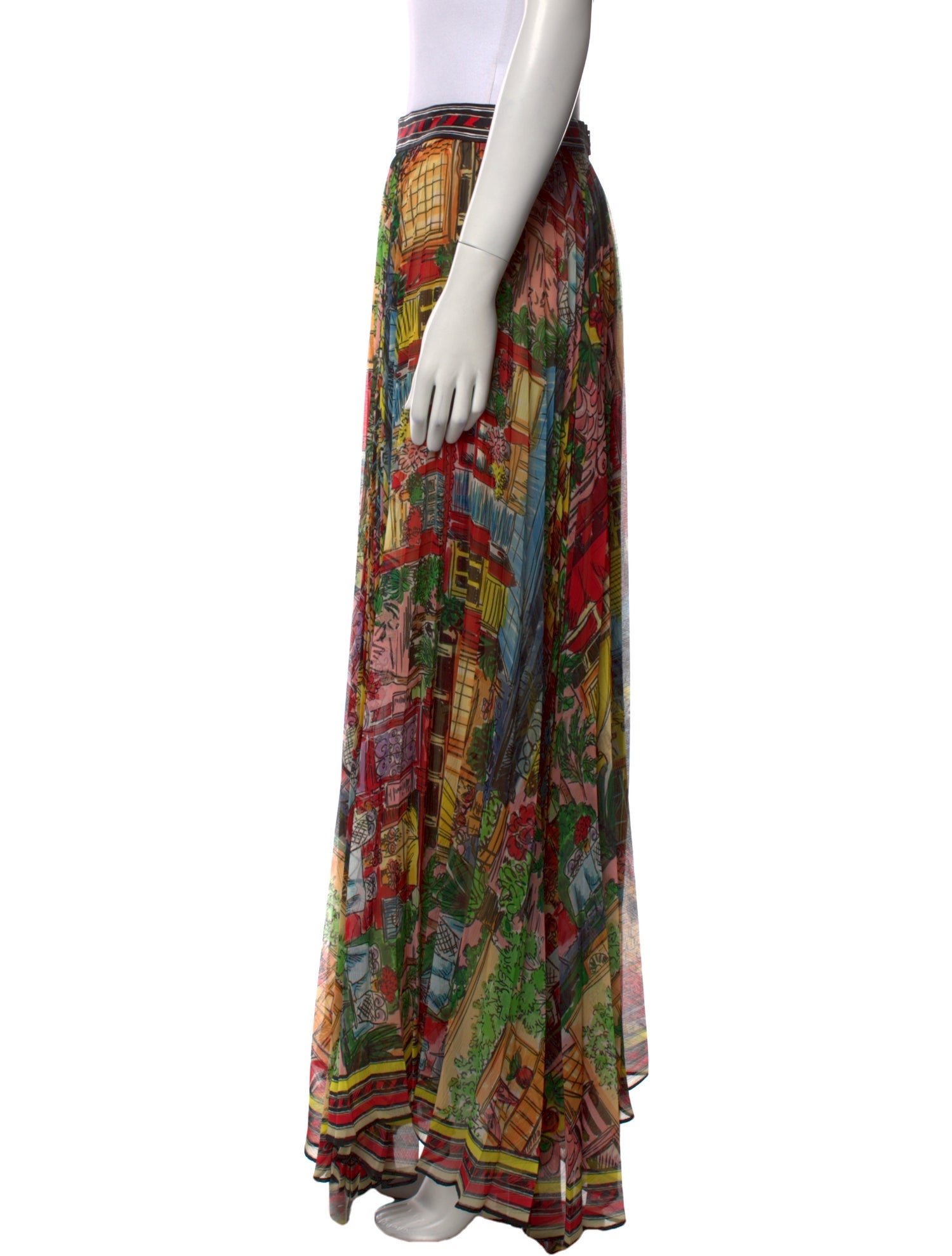 Alice + Olivia Printed Long Skirt