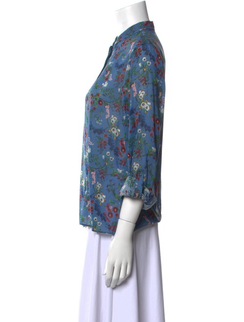 Alice + Olivia Silk Floral Print Blouse
