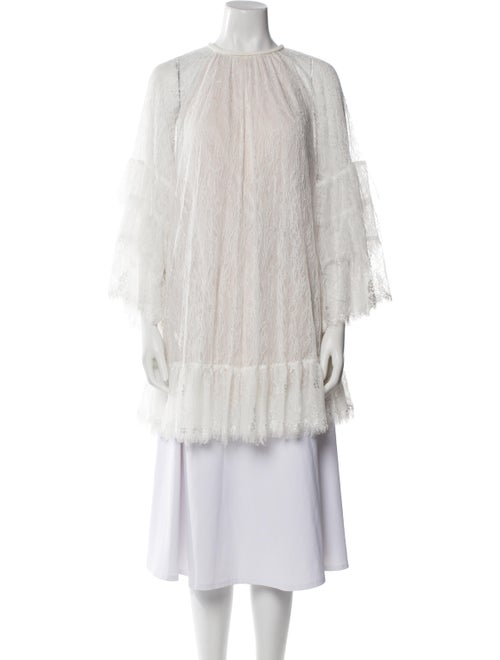 Alice + Olivia Lace Pattern Crew Neck Tunic