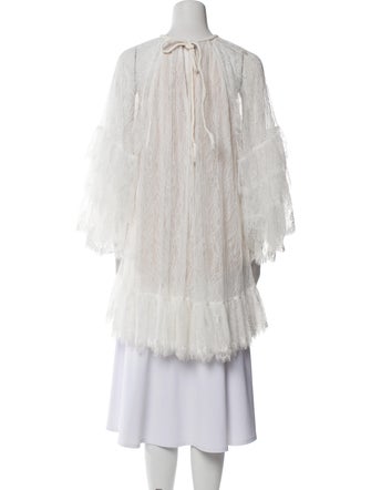 Alice + Olivia Lace Pattern Crew Neck Tunic