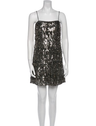 Alice + Olivia Square Neckline Mini Dress