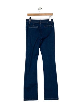 Alice + Olivia Mid-Rise Straight Leg Jeans