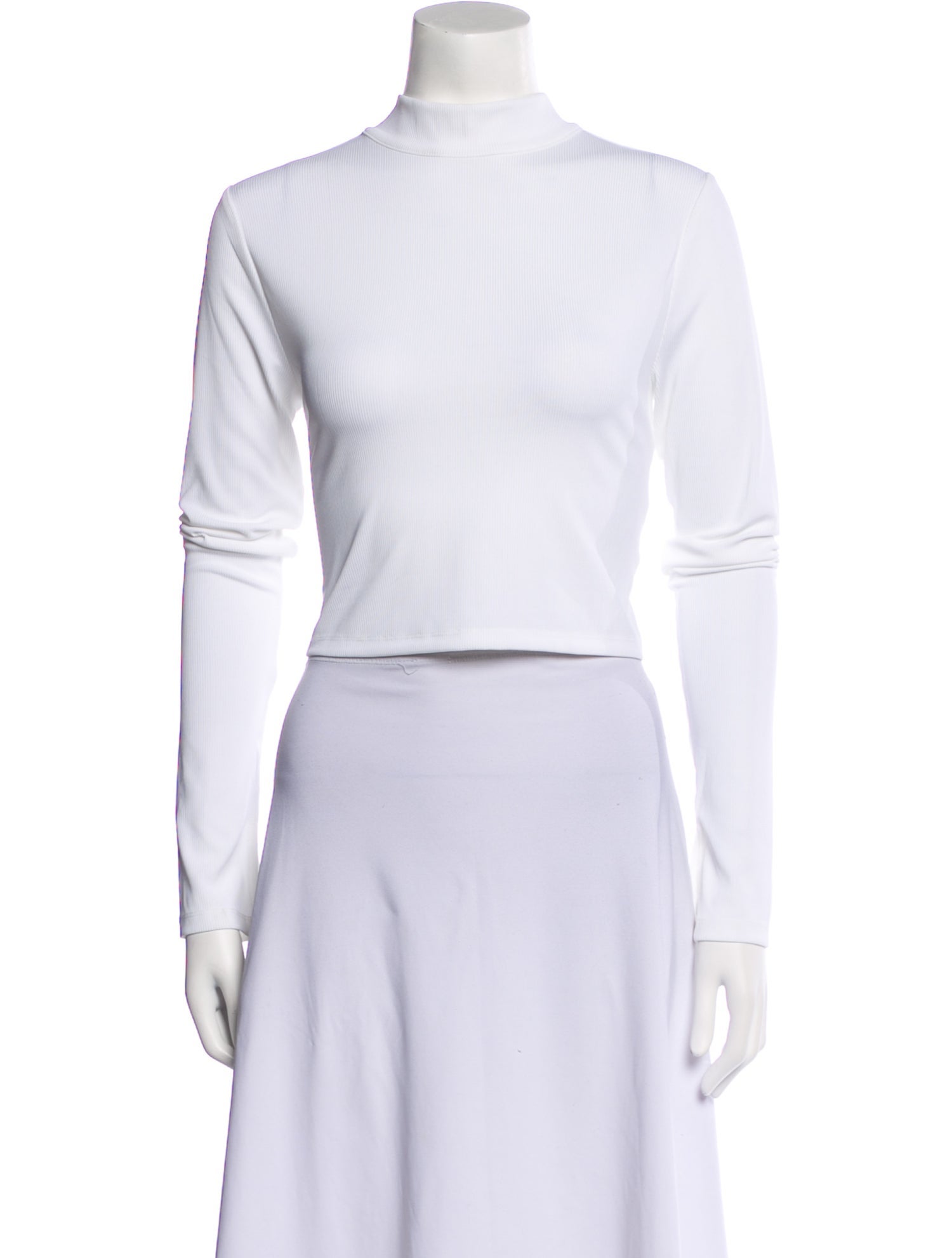 Alice + Olivia Mock Neck Long Sleeve Crop Top w/ Tags