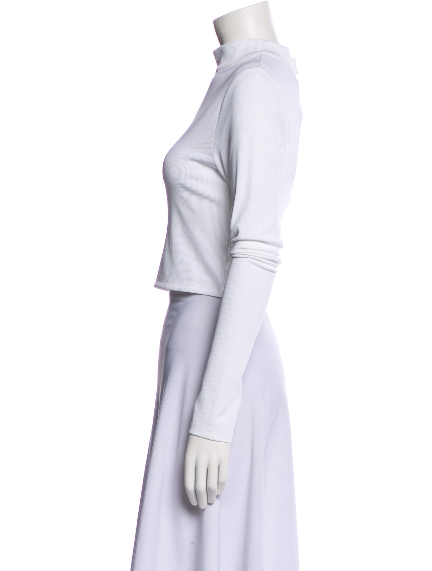 Alice + Olivia Mock Neck Long Sleeve Crop Top w/ Tags