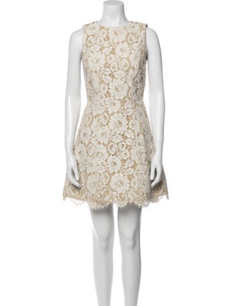 Alice + Olivia Lace Pattern Mini Dress