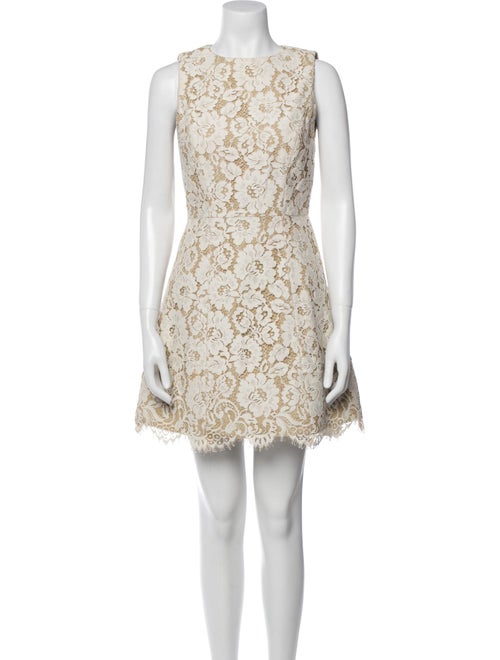 Alice + Olivia Lace Pattern Mini Dress