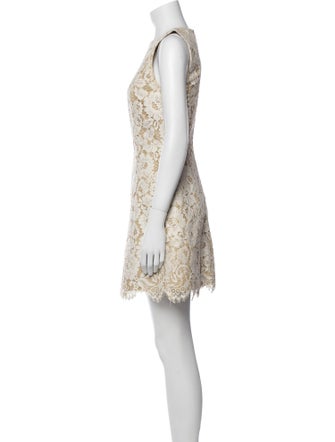 Alice + Olivia Lace Pattern Mini Dress