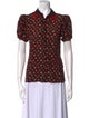 Alice + Olivia Silk Printed Polo
