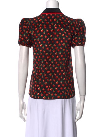 Alice + Olivia Silk Printed Polo