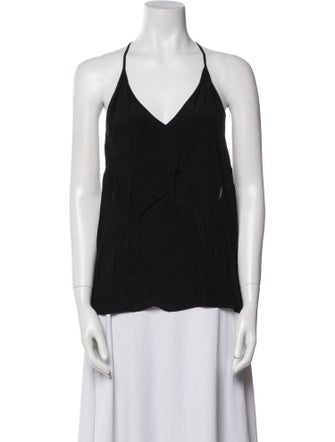 Alice + Olivia Silk V-Neck Top