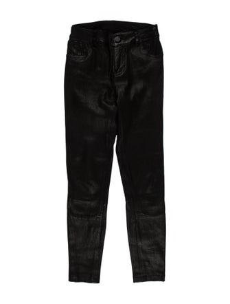 Alice + Olivia Lamb Leather Skinny Leg Pants