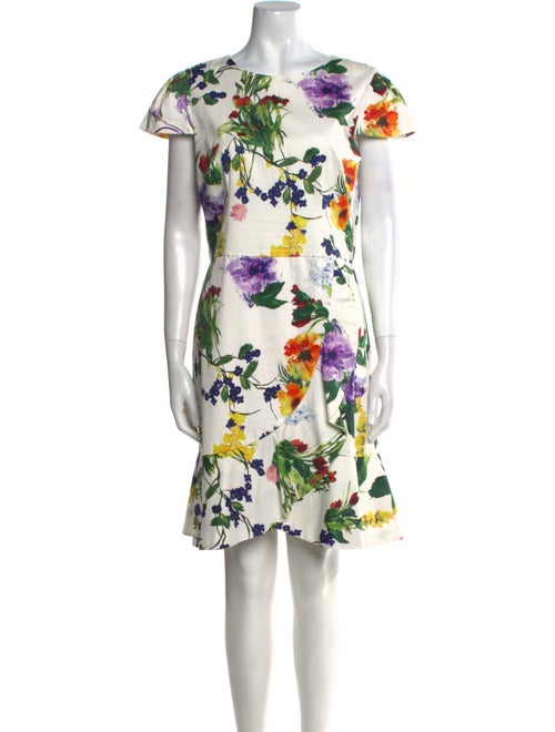 Alice + Olivia Floral Print Knee-Length Dress