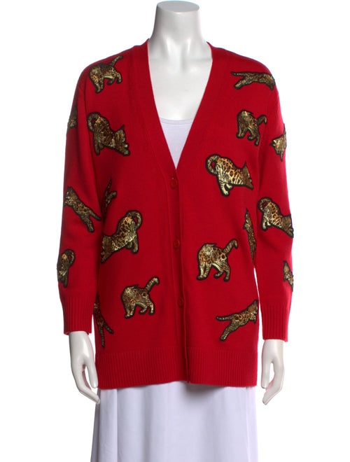Alice + Olivia Wool Printed Sweater